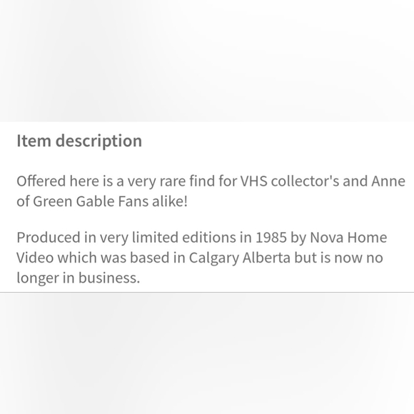 Anne of Green Gables Rare Collection VHS Nova Home Videos The Sequel included - Picture 3 of 11